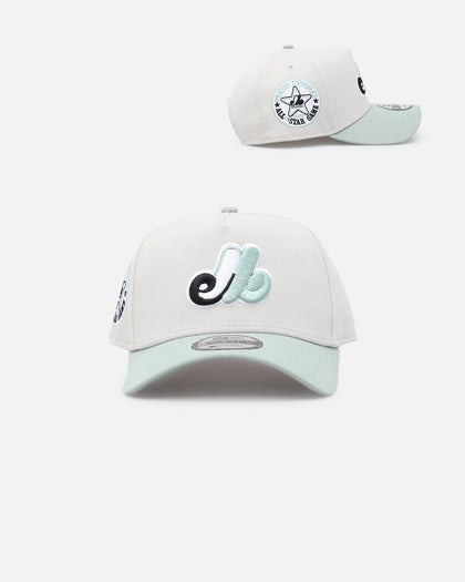 New Era Montreal Expos 'Sea Glass' 9FORTY A-Frame Snapback Stone/Green
