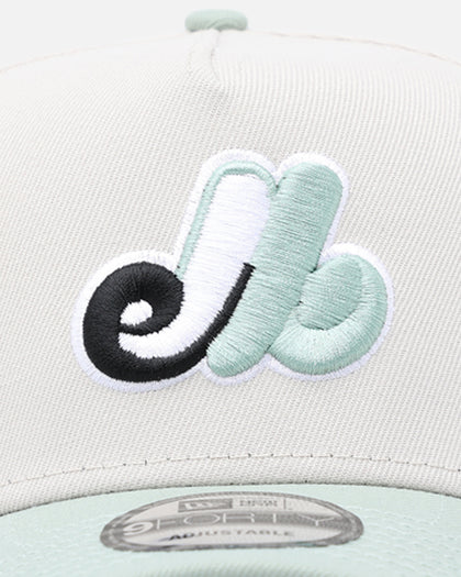 New Era Montreal Expos 'Sea Glass' 9FORTY A-Frame Snapback Stone/Green