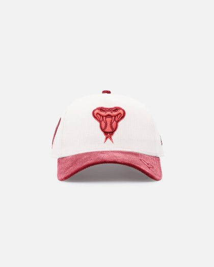 New Era Arizona Diamondbacks 'Premium Corduroy Velvet' 9FORTY A-Frame Snapback Chrome White/Cardinal