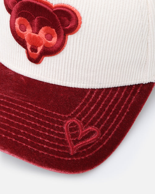 New Era Chicago Cubs 'Premium Corduroy Velvet' 9FORTY A-Frame Snapback Chrome White/Cardinal