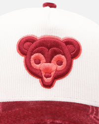 New Era Chicago Cubs 'Premium Corduroy Velvet' 9FORTY A-Frame Snapback Chrome White/Cardinal