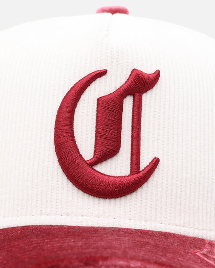 New Era Cincinnati Reds 'Premium Corduroy Velvet' 9FORTY A-Frame Snapback Chrome White/Cardinal