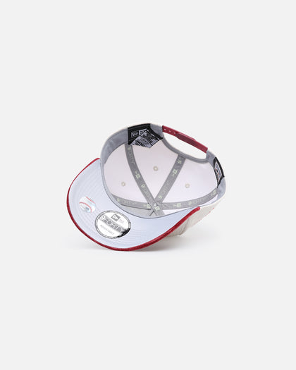 New Era Cincinnati Reds 'Premium Corduroy Velvet' 9FORTY A-Frame Snapback Chrome White/Cardinal