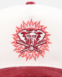 New Era Oakland Athletics 'Premium Corduroy Velvet' 9FORTY A-Frame Snapback Chrome White/Cardinal
