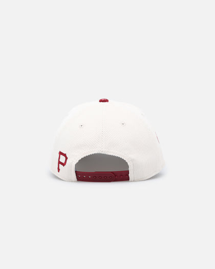 New Era Pittsburgh Pirates 'Premium Corduroy Velvet' 9FORTY A-Frame Snapback Chrome White/Cardinal