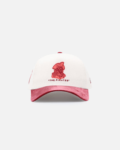 New Era Pittsburgh Pirates 'Premium Corduroy Velvet' 9FORTY A-Frame Snapback Chrome White/Cardinal
