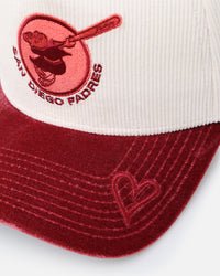 New Era San Diego Padres 'Premium Corduroy Velvet' 9FORTY A-Frame Snapback Chrome White/Cardinal