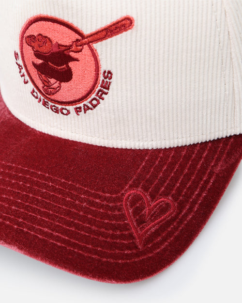 New Era San Diego Padres 'Premium Corduroy Velvet' 9FORTY A-Frame Snapback Chrome White/Cardinal