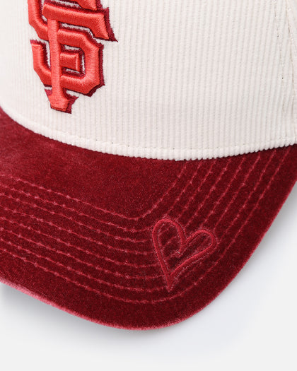New Era San Francisco Giants 'Premium Corduroy Velvet' 9FORTY A-Frame Snapback Chrome White/Cardinal