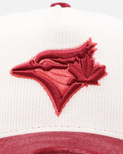 New Era Toronto Blue Jays 'Premium Corduroy Velvet' 9FORTY A-Frame Snapback Chrome White/Cardinal