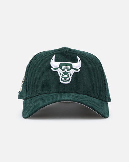 New Era Chicago Bulls 'Dark Green Cord' 9FORTY A-Frame Snapback Dark Green