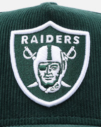 New Era Las Vegas Raiders 'Dark Green Cord' 9FORTY A-Frame Snapback Dark Green