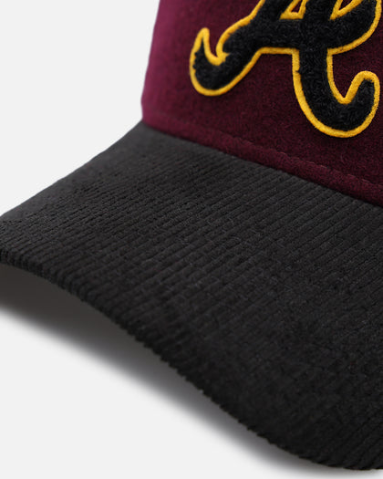 New Era Atlanta Braves 'Large Chenille' 9FORTY A-Frame Snapback Maroon