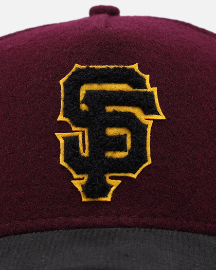 New Era San Francisco Giants 'Large Chenille' 9FORTY A-Frame Snapback Maroon