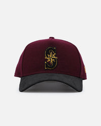 New Era Seattle Mariners 'Large Chenille' 9FORTY A-Frame Snapback Maroon