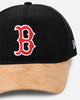New Era Boston Red Sox 'Corduroy Suede' Pre-Curved Golfer Snapback Washed Black