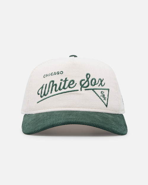 New Era Chicago White Sox 'Heritage Golf' Pre-Curved Golfer Snapback Chrome White