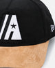 New Era Houston Astros 'Corduroy Suede' Pre-Curved Golfer Snapback Washed Black