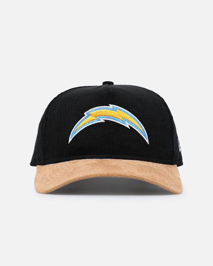 New Era Los Angeles Chargers 'Corduroy Suede' Pre-Curved Golfer Snapback Washed Black