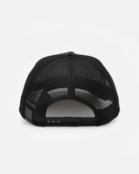 New Era Chicago Bulls 'Black Floral Tapestry' 9FORTY A-Frame Trucker Snapback Tapestry