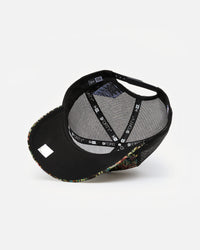 New Era Chicago Bulls 'Black Floral Tapestry' 9FORTY A-Frame Trucker Snapback Tapestry