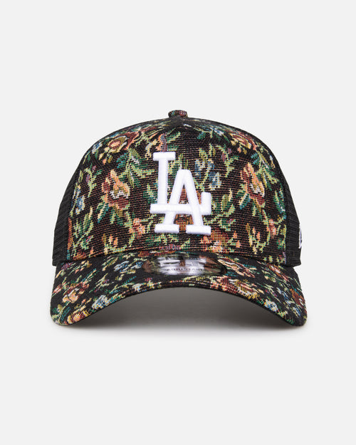 New Era Los Angeles Dodgers 'Black Floral Tapestry' 9FORTY A-Frame Trucker Snapback Tapestry