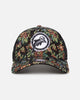 New Era Miami Dolphins 'Black Floral Tapestry' 9FORTY A-Frame Trucker Snapback Tapestry