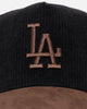 47 Brand Los Angeles Dodgers 'Black Barren' 47 Offside DT Corduroy Snapback Black
