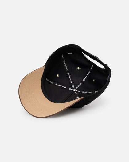 47 Brand Los Angeles Dodgers 'Black Barren' 47 Offside DT Corduroy Snapback Black