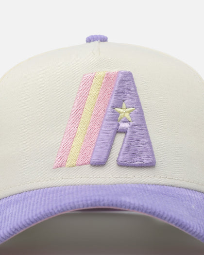 New Era Houston Astros 'Easter Corduroy' 9FORTY A-Frame Snapback White/Lilac