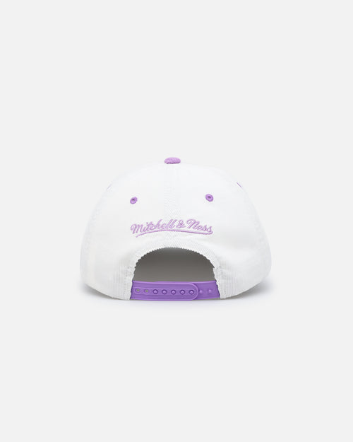 Mitchell & Ness Los Angeles Lakers Pastel Corduroy Snapback White Cream/Purple