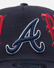 New Era Atlanta Braves 'Goth Script' 9FORTY A-Frame Snapback Scarlet/Navy