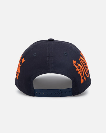 New Era Houston Astros 'Goth Script' 9FORTY A-Frame Snapback Navy/Orange