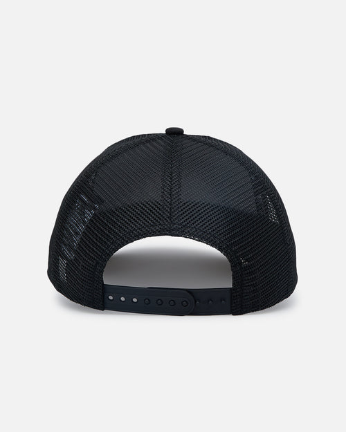 New Era Atlanta Braves 'Black All Over Mesh' 9FORTY A-Frame Trucker Snapback Black Rigid/Black