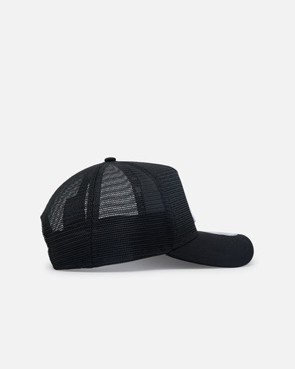 New Era Atlanta Braves 'Black All Over Mesh' 9FORTY A-Frame Trucker Snapback Black Rigid/Black