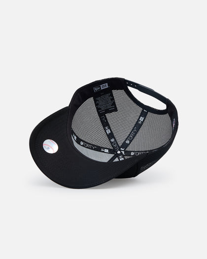 New Era Atlanta Braves 'Black All Over Mesh' 9FORTY A-Frame Trucker Snapback Black Rigid/Black