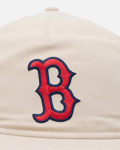 New Era Boston Red Sox 'Brushed Nylon Retro Crown' 9FIFTY Adjustable Strapback Cream