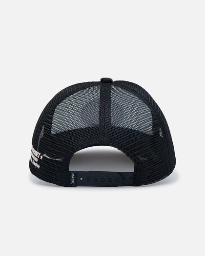 Market Patched Trucker Snapback White/Black