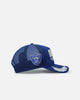 New Era Las Vegas Raiders 'Podium Pack' Pre-Curved Golfer Trucker Snapback Light Royal/Metallic Gold