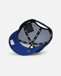 New Era Miami Dolphins 'Podium Pack' Pre-Curved Golfer Trucker Snapback Light Royal/Metallic