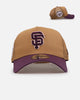 New Era San Francisco Giants 'Rustic Rose' 9FORTY A-Frame Trucker Snapback Wheat