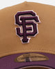 New Era San Francisco Giants 'Rustic Rose' 9FORTY A-Frame Trucker Snapback Wheat