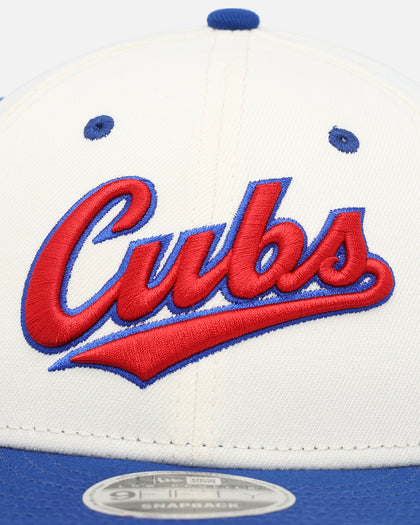 New Era X Felt Chicago Cubs 9FIFTY Snapback Chrome White