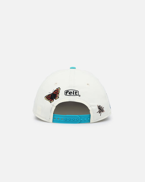 New Era X Felt Florida Marlins 9FIFTY Snapback Chrome White