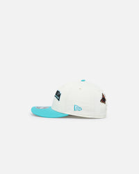 New Era X Felt Florida Marlins 9FIFTY Snapback Chrome White