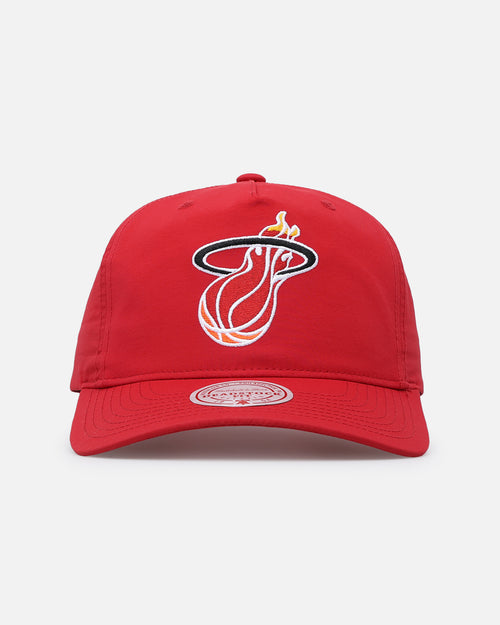 Mitchell & Ness Miami Heat Retro Matte Nylon Origins Snapback Red