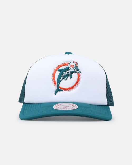 Mitchell & Ness Miami Dolphins Team Foam Trucker Snapback Teal/White