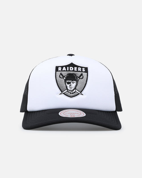 Mitchell & Ness Las Vegas Raiders Logo Foam Trucker Snapback Black/White