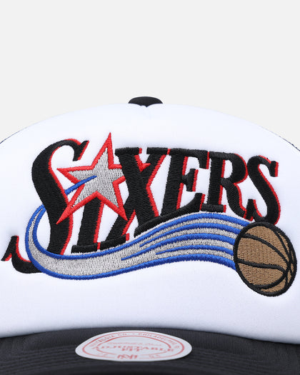 Mitchell & Ness Philadelphia 76ers Team Foam Trucker Snapback Black/White