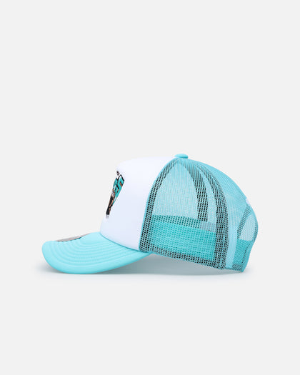 Mitchell & Ness Vancouver Grizzlies Team Foam Trucker Snapback Aqua/White